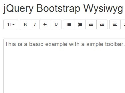 Simple WYSISWYG Rich Text Editor with jQuery and Bootstrap