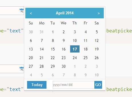 Simple Yet Powerful jQuery Date Picker Plugin - BeatPicker