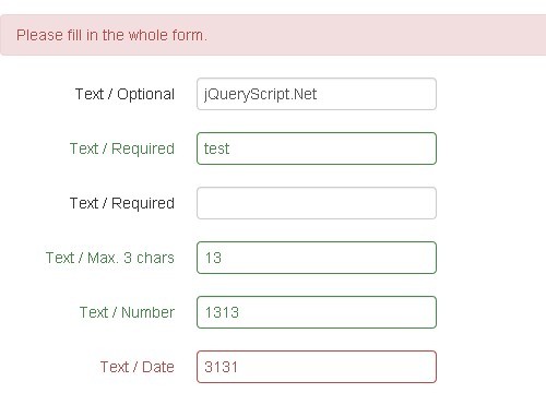 Simple jQuery Form Validation Plugin with jQuery UI and Bootstrap - ETFormValidation