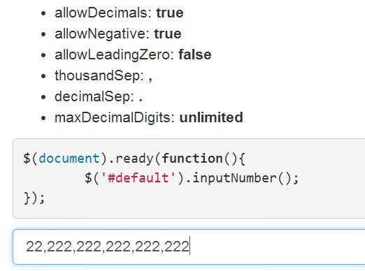 Simple jQuery Input Number Formatting Plugin - Input Format