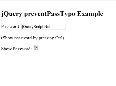 Simple jQuery Plugin To Show Hidden Password - preventPassTypo