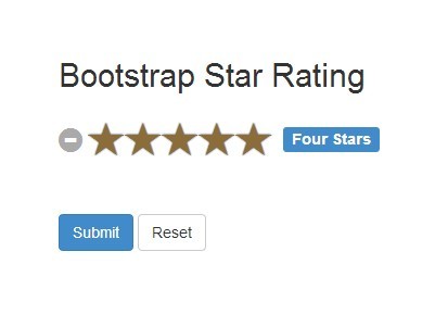 Simple jQuery Star Rating System For Bootstrap 3/4