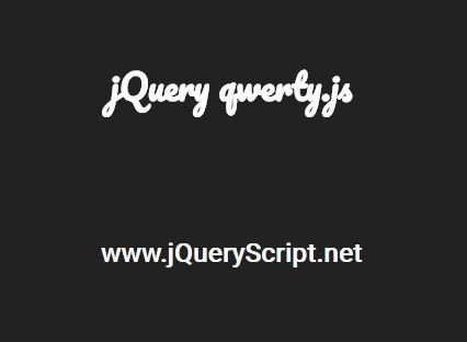 Simulate Typing And Deleting Text With jQuery - qwerty.js