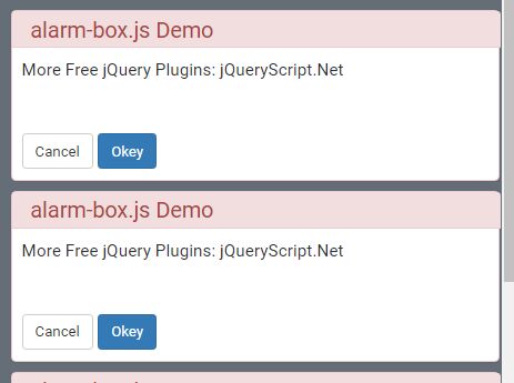 Sliding Notification Plugin With jQuery And Bootstrap - alarm-box.js