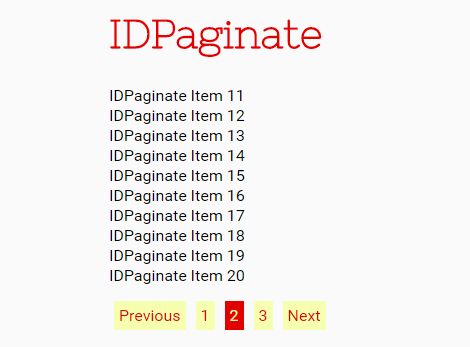 Small Scrolling List Pagination Plugin For jQuery - IDPaginate