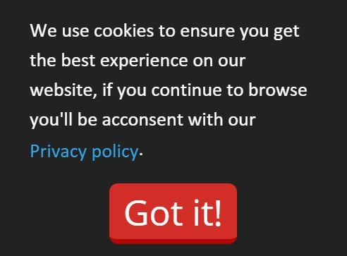 Sticky EU Cookie Law Notification Plugin with jQuery - herbyCookie