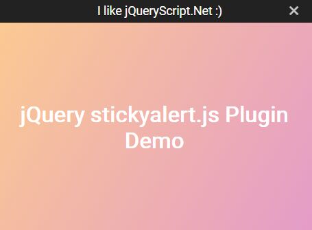 Sticky Header Notification Bar Plugin - jQuery stickyalert.js