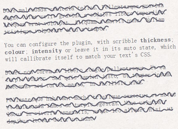 Strike-Through Like Text Squiggle Effect Plugin with jQuery - Squiggle
