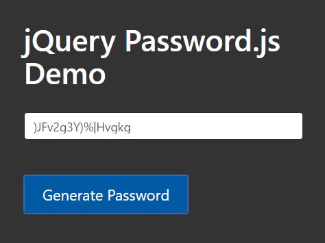 random password generator js