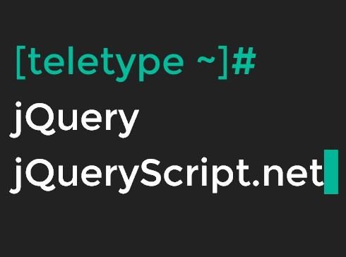 Terminal-like Text Typing Effect with jQuery - Teletype