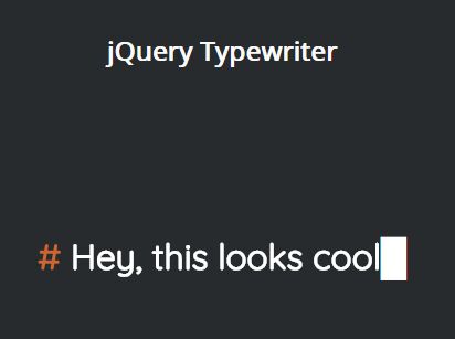 Terminal-style Text Typing Plugin For jQuery - Typewriter
