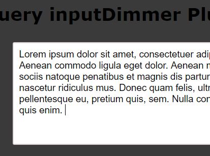 Text Input Focus Effects With jQuery And CSS3 - inputDimmer