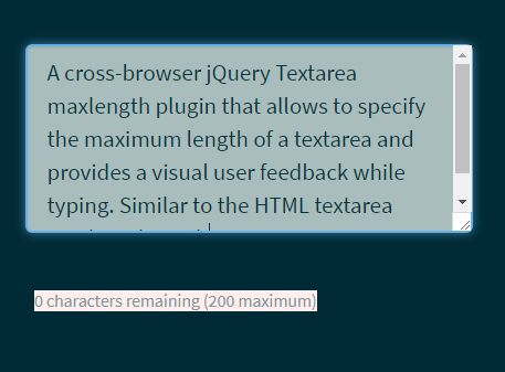 Cross-browser Textarea Maxlength Plugin - jQuery maxlength.js