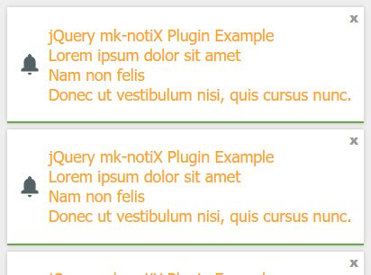Tiny Growl-like Toast Notification Plugin With jQuery - mk-notiX