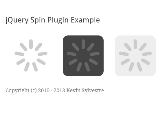 Tiny jQuery Plugin For Animated Loading Spinners - Spin