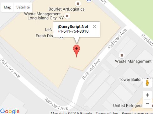 Tiny jQuery Plugin For Embedding Google Maps - toMap