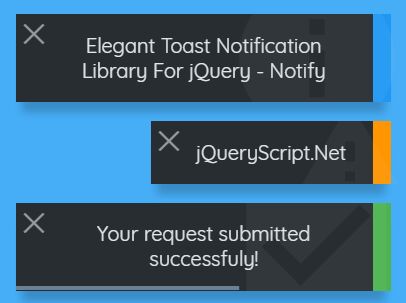 Elegant Toast Notification Library For jQuery - Notify