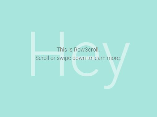 Touch-friendly Smooth Page Scrolling Plugin For jQuery - RowScroll
