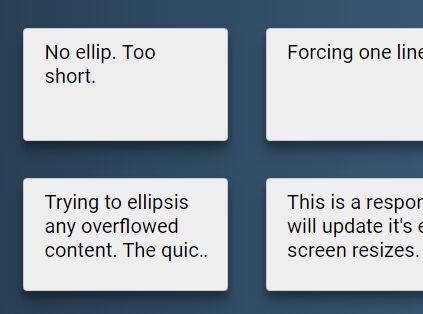 Truncating Text By Number Of Lines - jQuery ellipsis