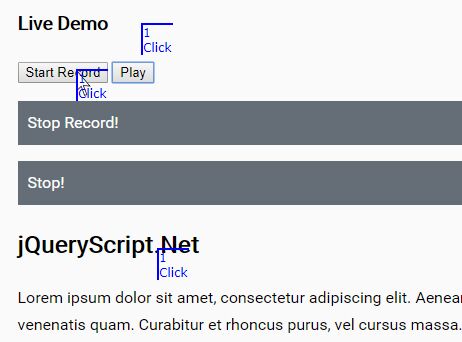 User Activity Recorder With jQuery - viewRecorder