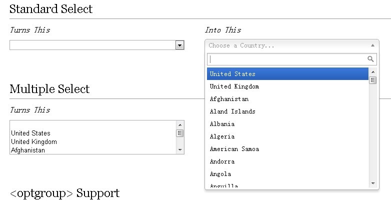 User-Friendly Select Box Plugin For jQuery - Chosen