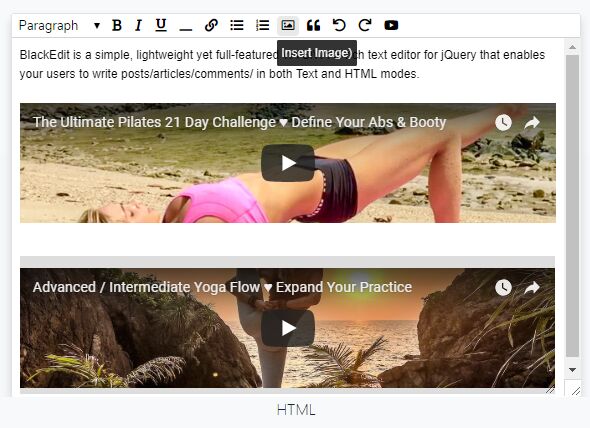 WYSIWYG Text & HTML Editor With jQuery - BlackEdit