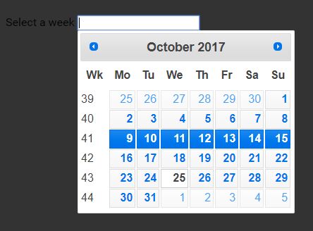 Configurable Week Picker Plugin With jQuery UI - Weekpicker