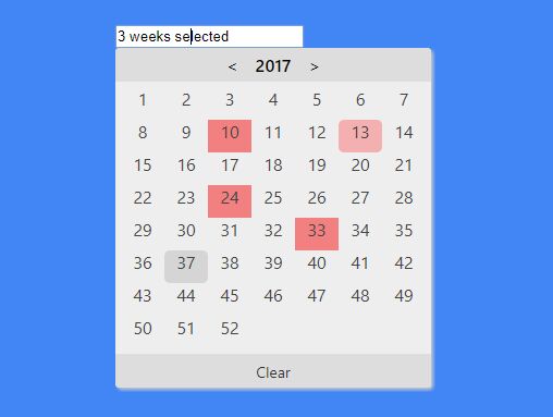 Small Week Picker With jQuery And Moment.js - week-picker