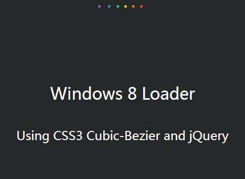 Windows 8 Style Page Loader with CSS3 and jQuery