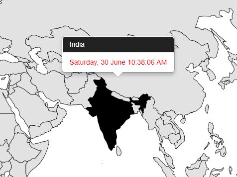 World Time Clock & Map With jQuery And Bootstrap