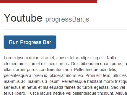 Youtube Inspired Top Loading Bar Plugin with jQuery - progressbar
