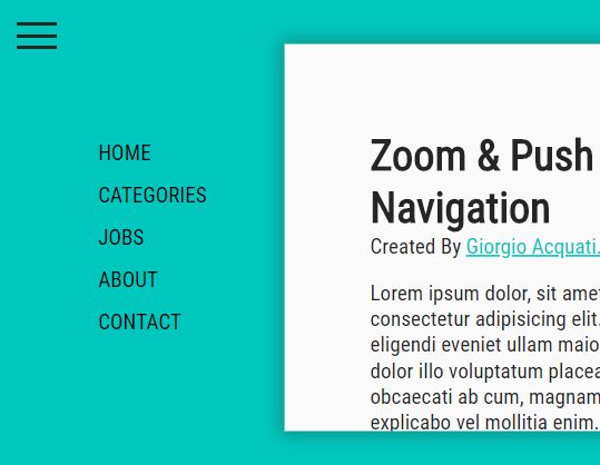Zoom & Push Navigation With jQuery And CSS3