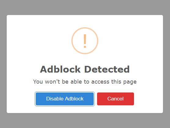 Minimal Adblock/Adblock Plus Detector With jQuery