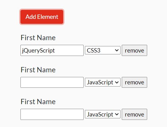 Add And Remove Fields In An Form - Repeater