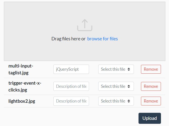 Advanced Drag'n'drop File Uploader - jQuery 5x5jqpi.js