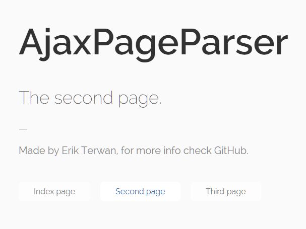 jQuery 中的异步页面加载插件 - AjaxPageParser