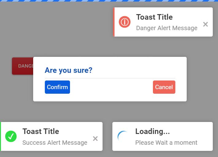 Toast-like Alert/Confirm/Loading Box Plugin - webToast