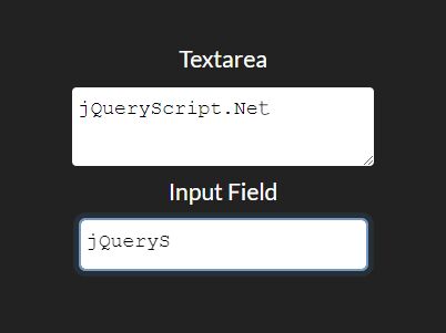 Animate Characters In Text Field While Typing - jQuery typingEffect
