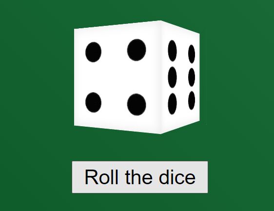 Animated dice roll game asset