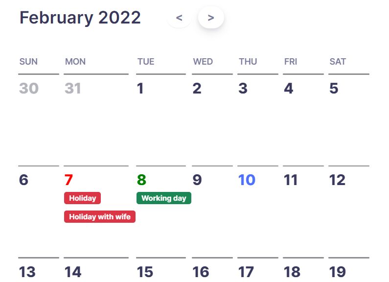 Animated Calendar Plugin With Event Management - GC-Calendar