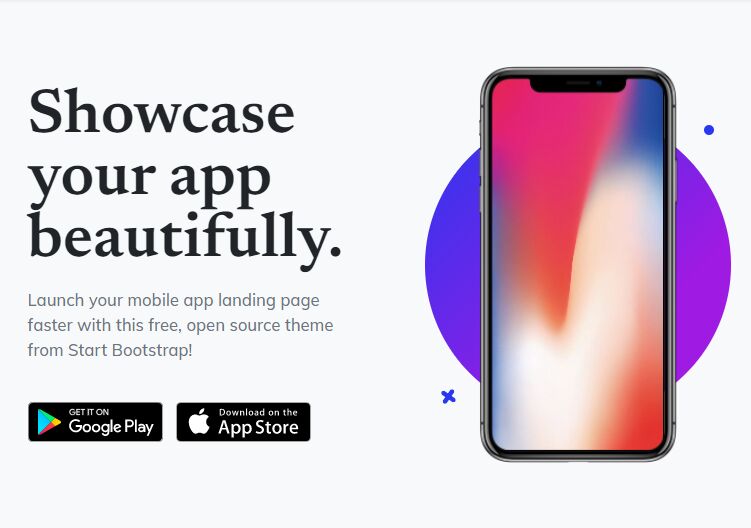 Modern App Landing Page Template With Bootstrap - New Age