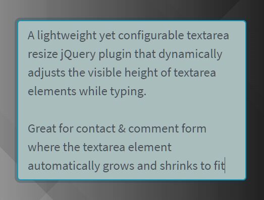 auto resize textarea - Free Download Auto Resize Textarea When Typing - auto-resize.js