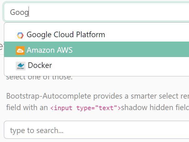 Autocomplete/Typeahead Plugin For Bootstrap 4/3
