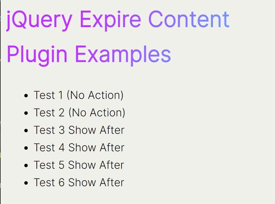 Automate Content Visibility with jQuery Expire Content Plugin