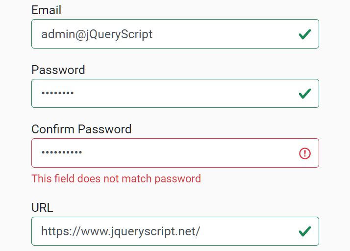 HTML 5 & Bootstrap Jquery Form Validation Plugin
