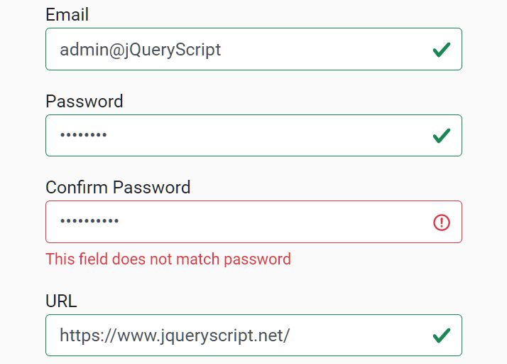 HTML5 Form Validator For Bootstrap 5 - jbvalidator