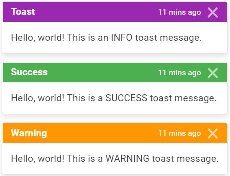 Bootstrap 4 Toasts Component Manager - jQuery Toast