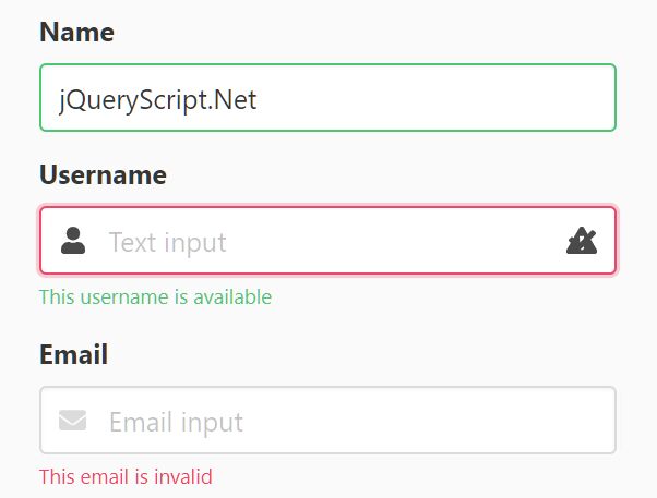 Easy Form Validation Plugin For Bulma Framework