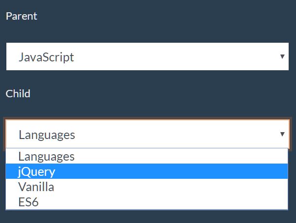 Convert Option Groups Into Chained Select Boxes - Toselect.js