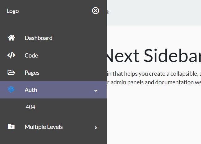 Sidebar Menu for your Admin Application